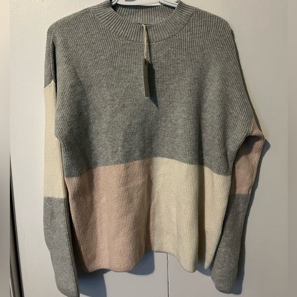 NWT Colorblock Pattern Sweater Lucky Brand - Picture 2 of 5